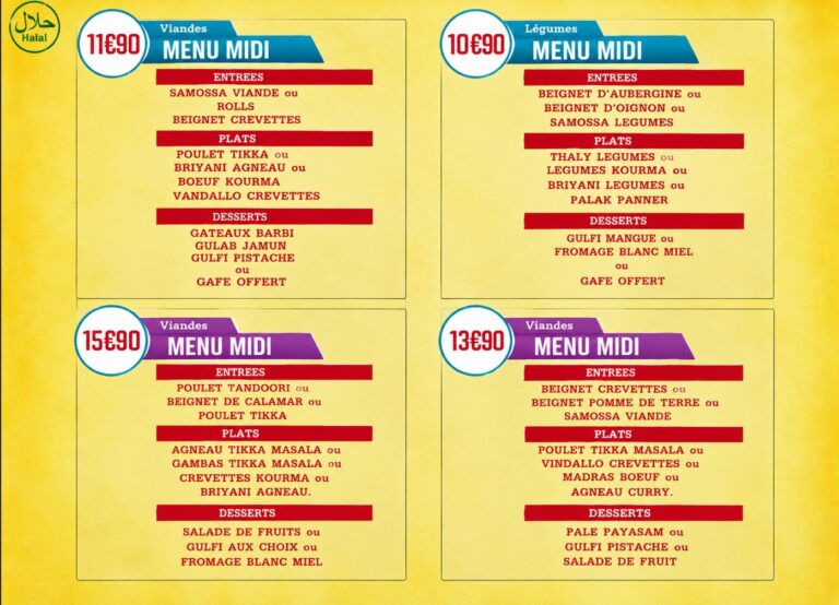 Jaffna Café menu page 1
